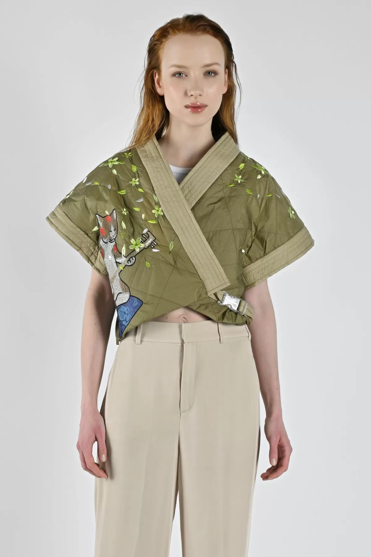 Clearance Canadian Classics Kimono Zoe Manica Corta Army