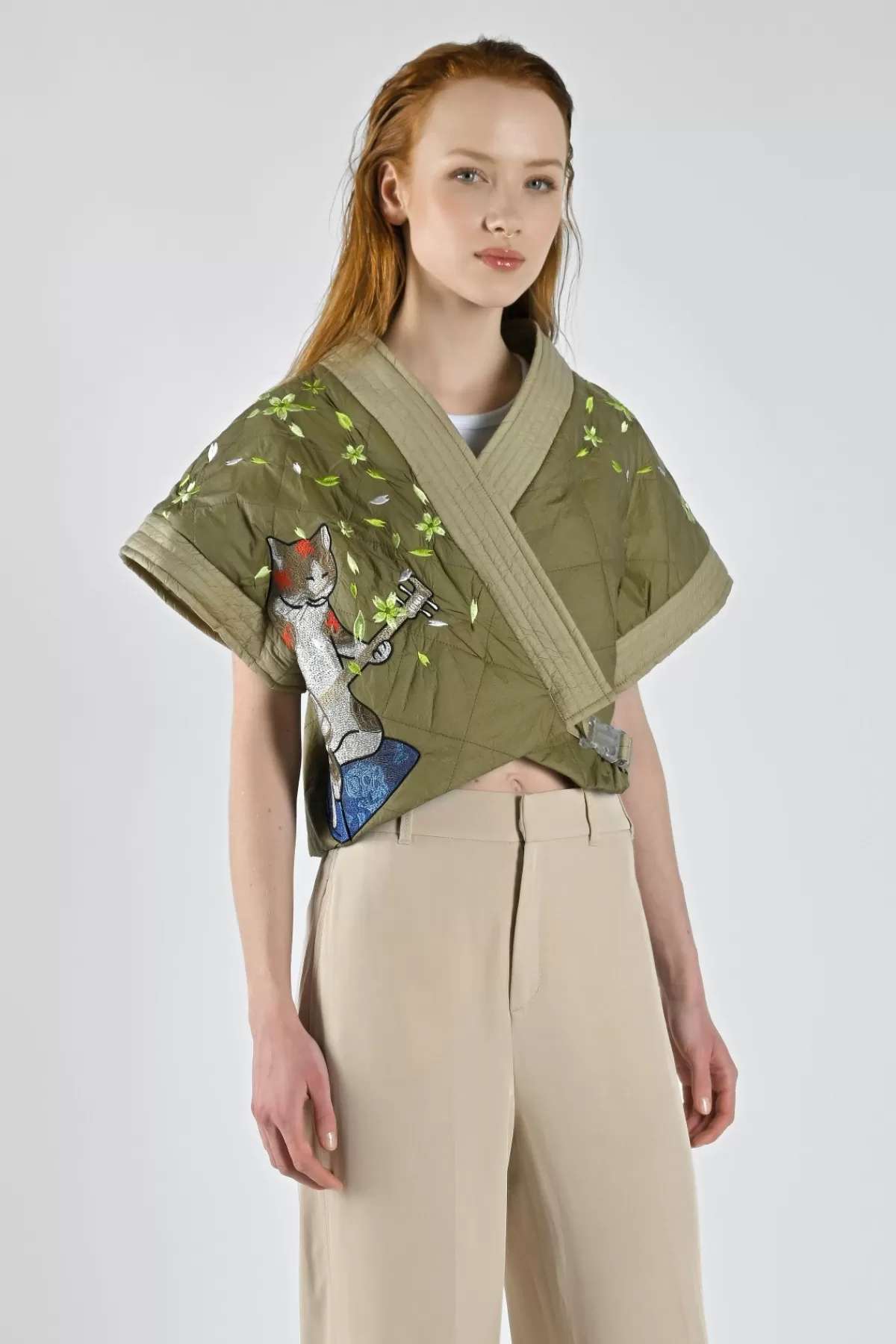 Clearance Canadian Classics Kimono Zoe Manica Corta Army